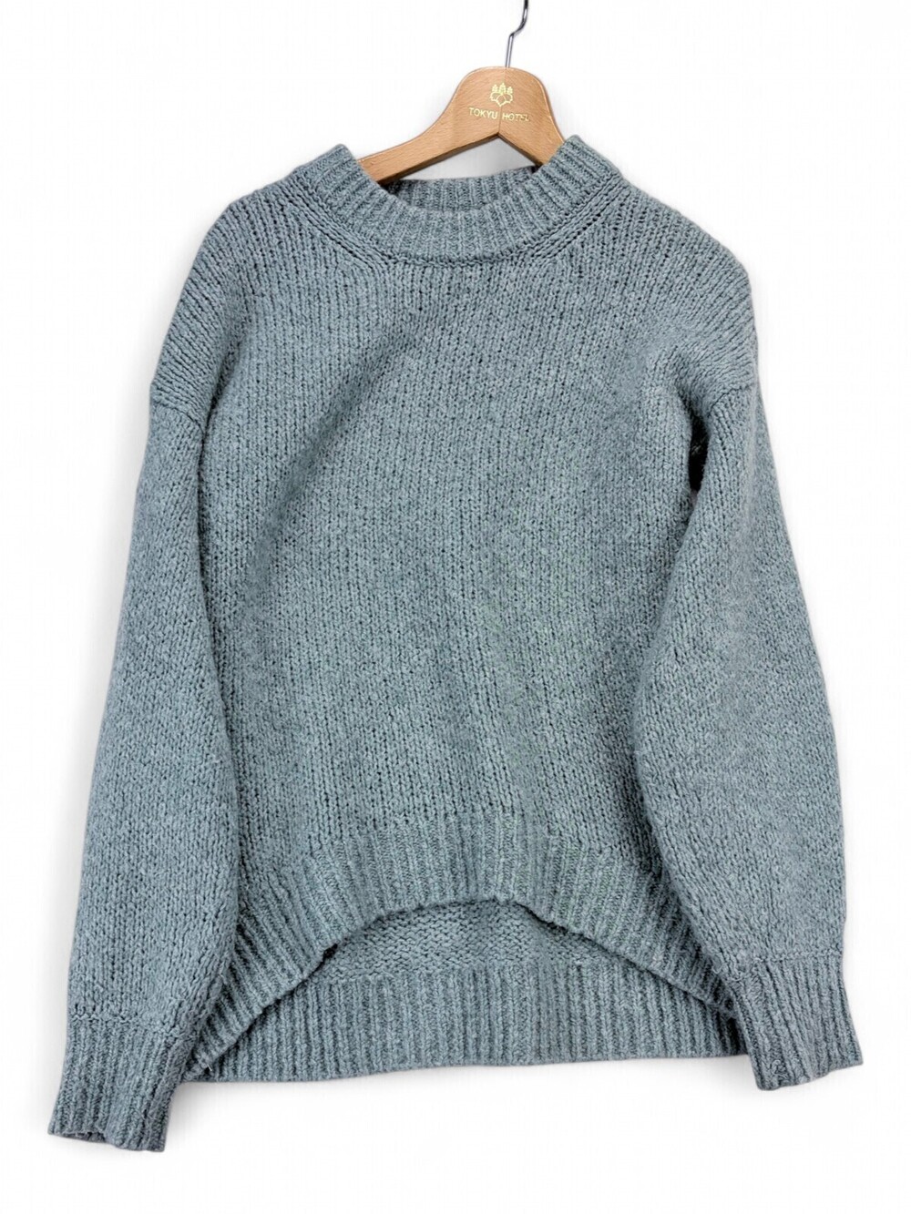 Abercrombie & Fitch Cozy Sage High-Low Crewneck Sweater XS